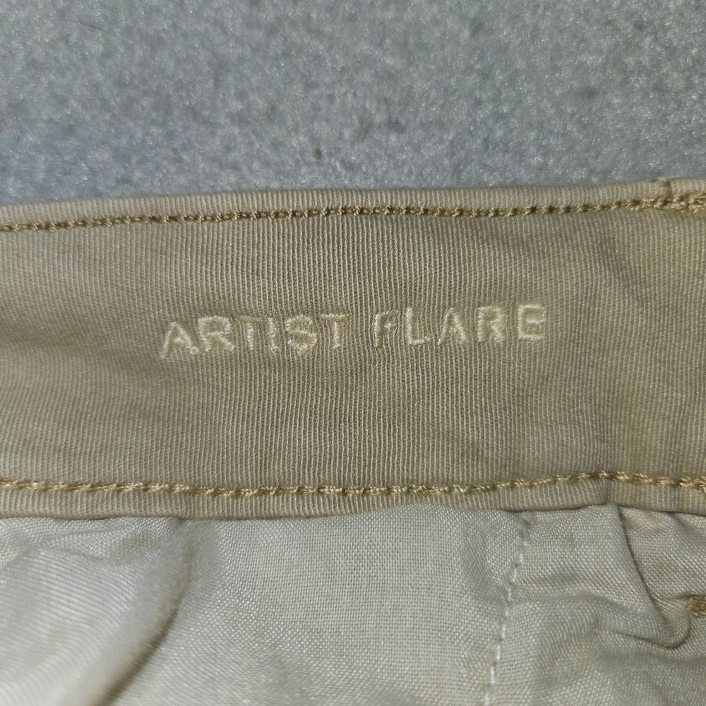 American Eagle Artist Flare Khaki Super Stretch Pants Tan Sz 8 Long - Picture 4 of 8